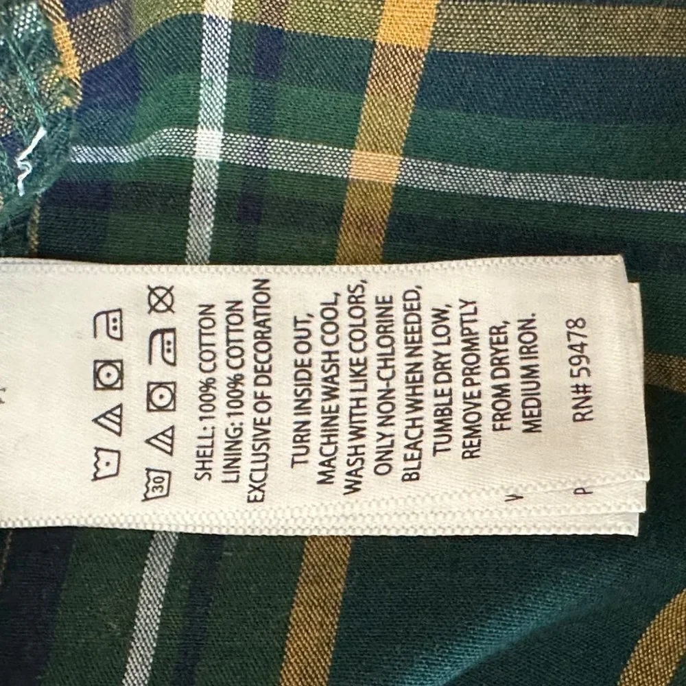 Tommy Bahama Green Plaid Boys Button Up‎ Shirt